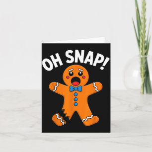 Carte Oh Snap Bonhomme en Pain d'Épices Noël Garçons Fil