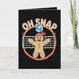 Carte Oh Snap Bonhomme en pain d'épices Noël Volleyball