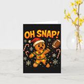 Carte Oh Snap Funny Gingerbread Football Christmas Light (Fleur jaune)