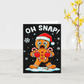 Carte Oh Snap Gingerbread Christmas Xmas Cookie Baking H (Fleur jaune)