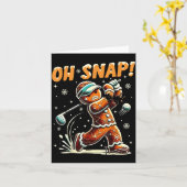 Carte Oh Snap Gingerbread Golfer Golf Christmas Golfing  (Fleur jaune)