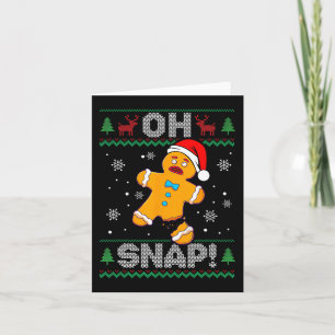 Carte Oh Snap Gingerbread Homme Christmas Fun Cookie lai