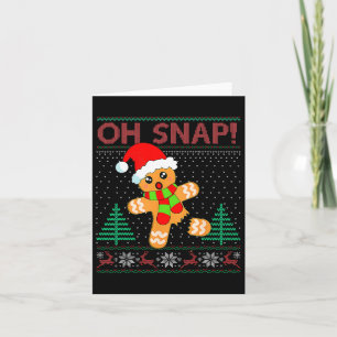 Carte Oh Snap Gingerbread Homme Joyeux Noël Noël Noël No