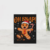 Carte Oh Snap Gingerbread Homme mignon Noël Cookie King (Devant)