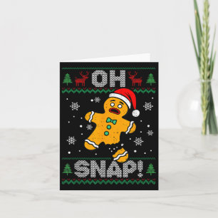 Carte Oh Snap Gingerbread Homme Noël Noël Noël Noël Cook