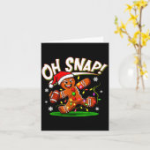 Carte Oh Snap Gingerbread Man Santa Football Funny Chris (Fleur jaune)