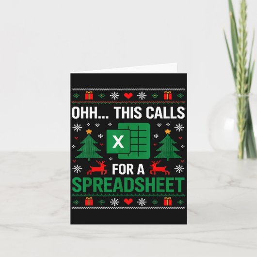 Carte Oh This Calls For A Spreadsheet Christmas (Devant)
