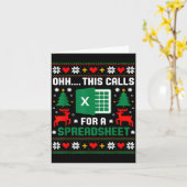 Carte Oh This Calls For A Spreadsheet Christmas Santa Ex (Fleur jaune)