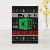 Carte Oh This Calls For A Spreadsheet Christmas Sweater (Fleur jaune)