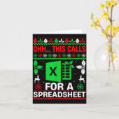 Carte Oh This Calls For A Spreadsheet Christmas Sweater (Fleur jaune)