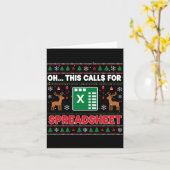 Carte Oh This Calls For A Spreadsheet Christmas Sweater (Fleur jaune)