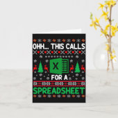 Carte Oh This Calls For A Spreadsheet Christmas Sweater (Fleur jaune)
