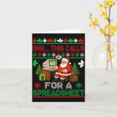 Carte Oh This Calls For A Spreadsheet Christmas Sweater (Fleur jaune)