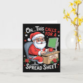 Carte Oh This Calls For A Spreadsheet Santa Excel Funny (Fleur jaune)