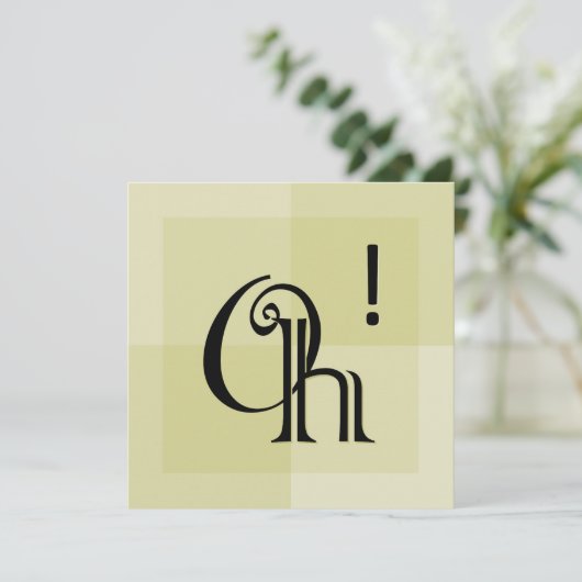 Carte Oh! Typographie Expressive Moderne, Toutes Les Occ (Debout devant)