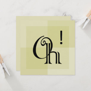 Carte Oh! Typographie Expressive Moderne, Toutes Les Occ