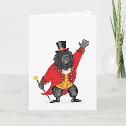 Carte Oh what a circus! gorilla ringmaster card (Devant)
