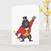 Carte Oh what a circus! gorilla ringmaster card (Fleur jaune)