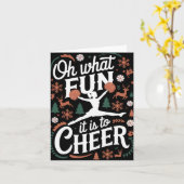 Carte Oh What Fun It Is To Cheer Ugly Cheerleading Xmas (Fleur jaune)