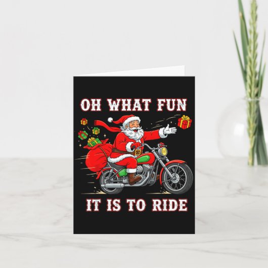 Carte Oh What Fun It Is To Ride Motorcycle Biker Funny S (Devant)