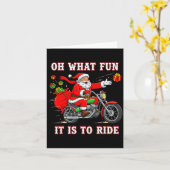 Carte Oh What Fun It Is To Ride Motorcycle Biker Funny S (Fleur jaune)