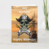 Carte Ohé ! Fête d'anniversaire pirate (Devant)