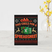 Carte Ohh This Calls For A Spreadsheet Funny Holiday Quo (Fleur jaune)
