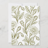 Carte Ohio Red Carnation Wedding Table Number Card (Dos)