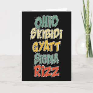 Carte Ohio Skibidi Gyatt Sigma Rizz Gen Alpha Xmas Chris