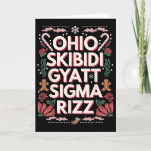 Carte Ohio Skibidi Gyatt Sigma Rizz Génération Alpha Noë