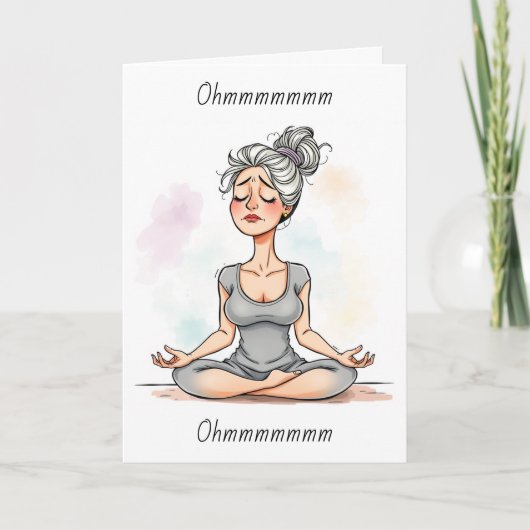 Carte Ohm, Femme faisant du yoga | Le monde fou (Devant)