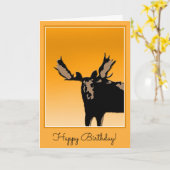 Carte Oie au coucher du soleil - Art original de la faun (Fleur jaune)