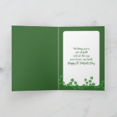 Carte Oie de la Saint-Patrick avec des lunettes (Intérieur)