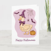 Carte Oie Éffrayante et Citrouille (Devant)