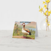 Carte Oie égyptienne par eau (Fleur jaune)