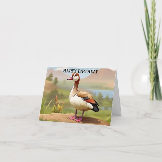 Carte Oie égyptienne par eau (Devant)