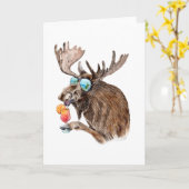 Carte Oie en vacances (Fleur jaune)