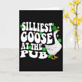 Carte Oie la plus idiote au pub St Patrick Hommes Femmes (Fleur jaune)