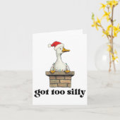 Carte Oie mignonne d'amour d'inspiration trop folle d'an (Fleur jaune)