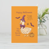Carte Oie sotte d'Halloween (Debout devant)