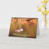 Carte Oies canadiennes - pensant à vous (Fleur jaune)