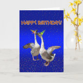 Carte Oies de fête d'anniversaire - Goosebumps (Fleur jaune)