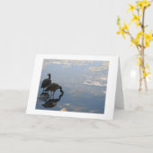 Carte oies et réflexion (Fleur jaune)