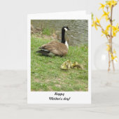 carte - Oies, fête des mères (Fleur jaune)