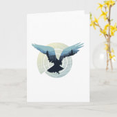 Carte Oiseau Abstract (Fleur jaune)