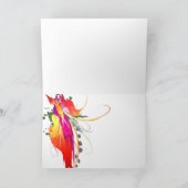 Carte Oiseau Abstrait de la peinture du paradis (Intérieur)