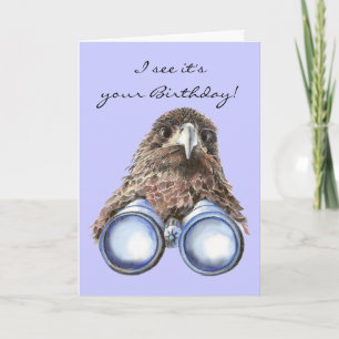Carte Oiseau Anniversaire Humour animal au-dessus de la 