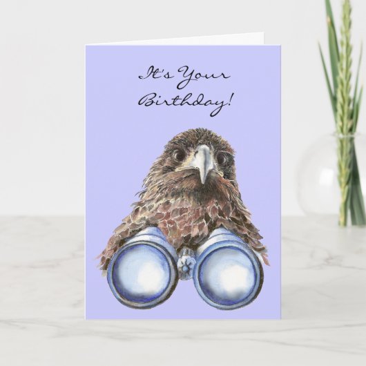 Carte Oiseau Anniversaire Humour animal au-dessus de la  (Devant)