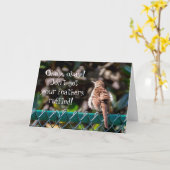 Carte Oiseau Aux Plumes Rouffées (Fleur jaune)