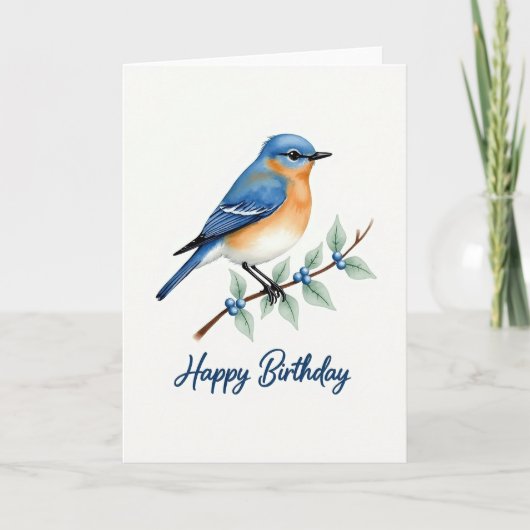 Carte Oiseau Azur Joyeux (Devant)